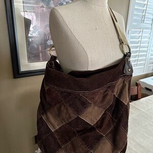 Tommy Hilfiger Brown Patchwork Shoulder Bag